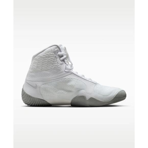 Men’s 11.5 - Nike Tawa Flyknit Wrestling Shoes CI2952-100 White/Silver - No Box main image 4
